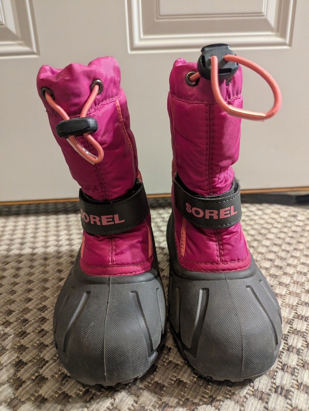 Sorel Youth Flurry Snow Boots Deep Blush Tropic Pink Insulated Waterproof 11 - Picture 6 of 11
